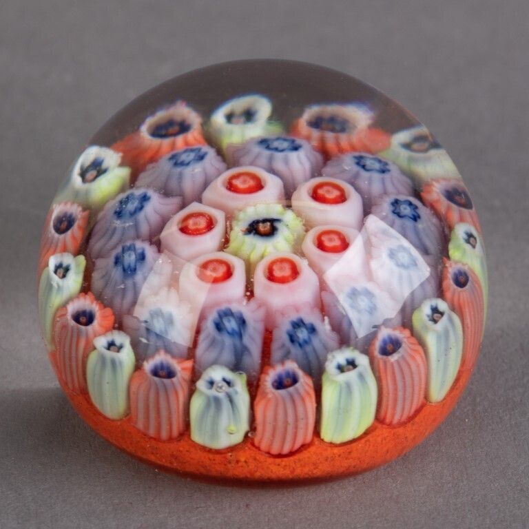 Strathearn Glass Millefiori Paperweight