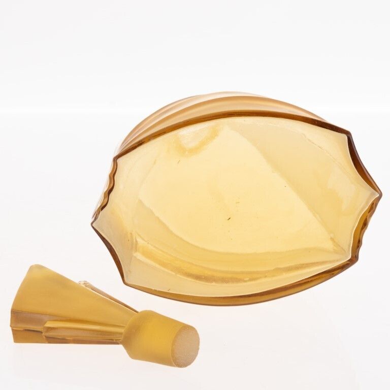 Art Deco Amber Glass Perfume Scent Bottle photo furniture