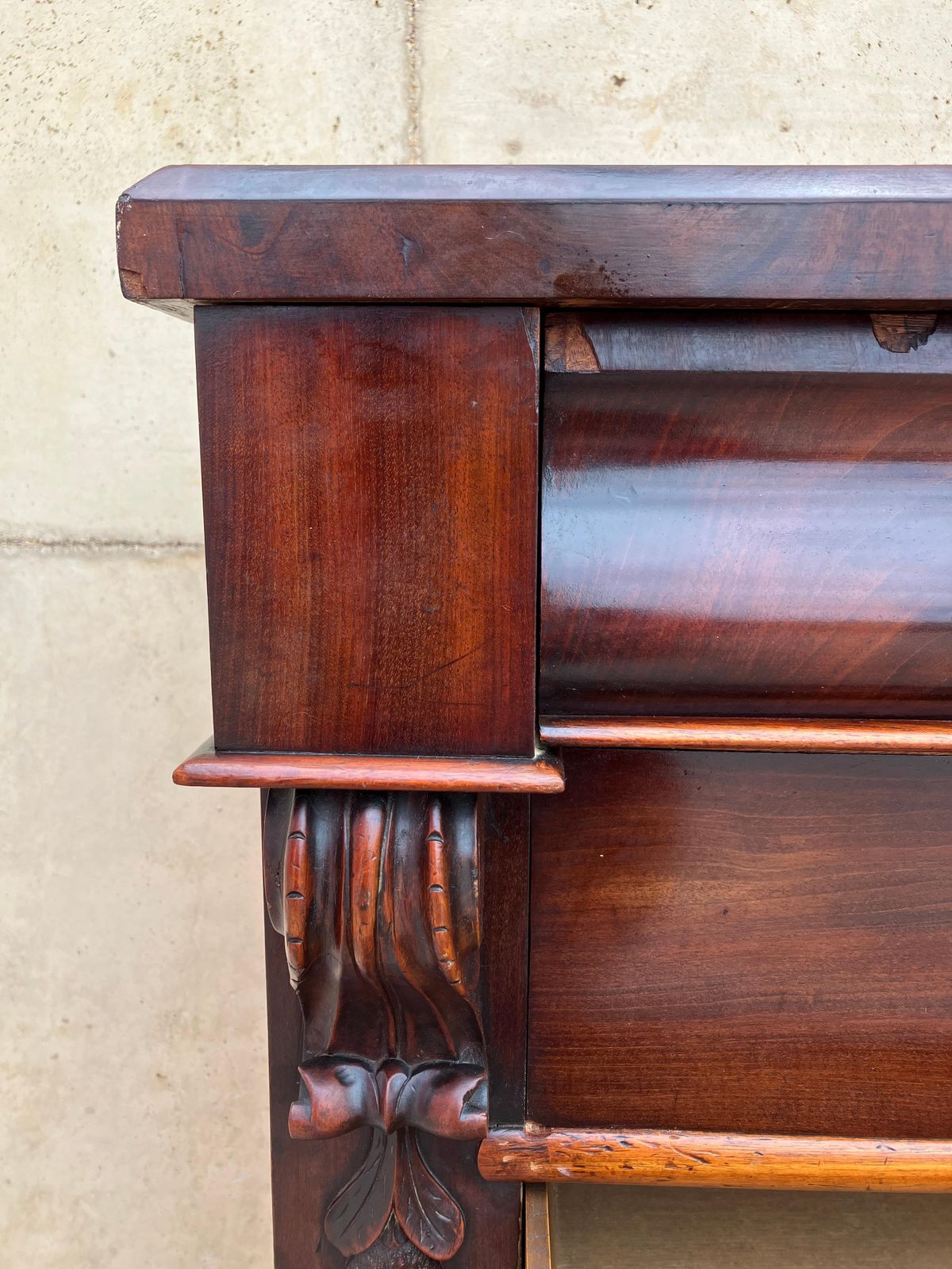 1183.0 Large Antique Victorian Solid Mahogany Chest Of Drawers photo