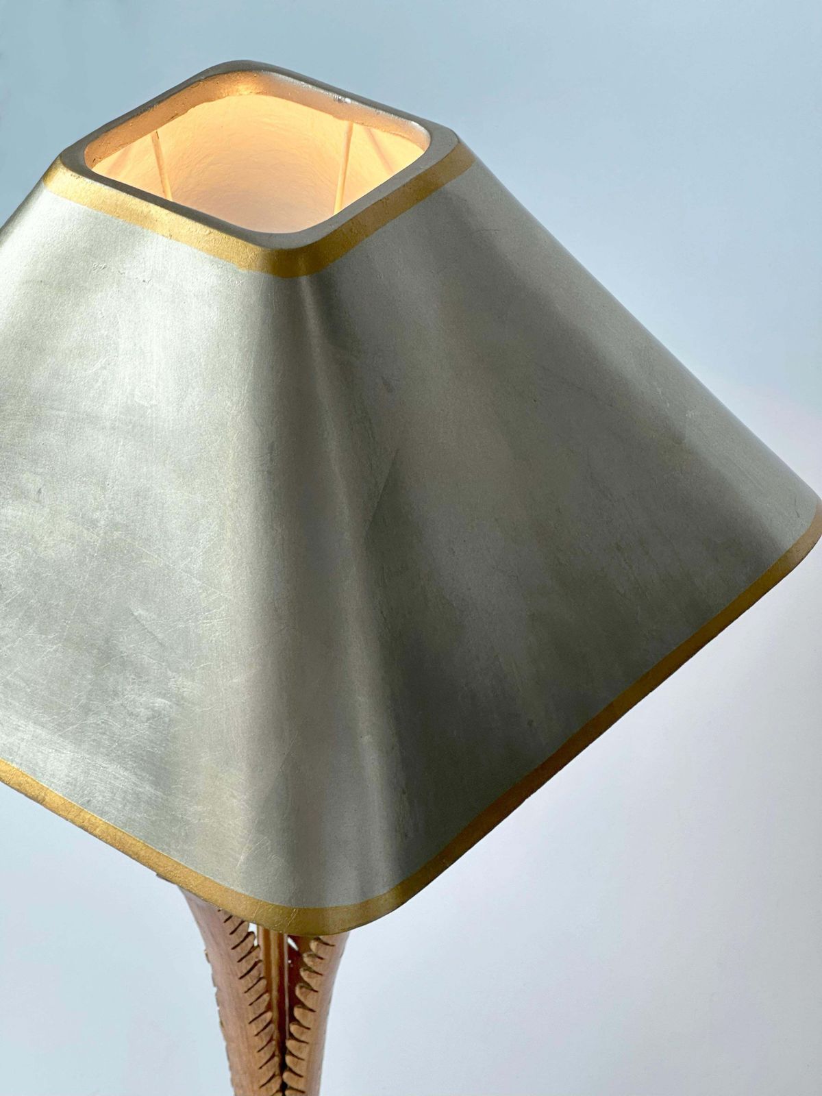 Hollywood Regency Style Gilded Palm Tree Lamp By Lam Lee, Leeazanne  C.1980s photo furniture