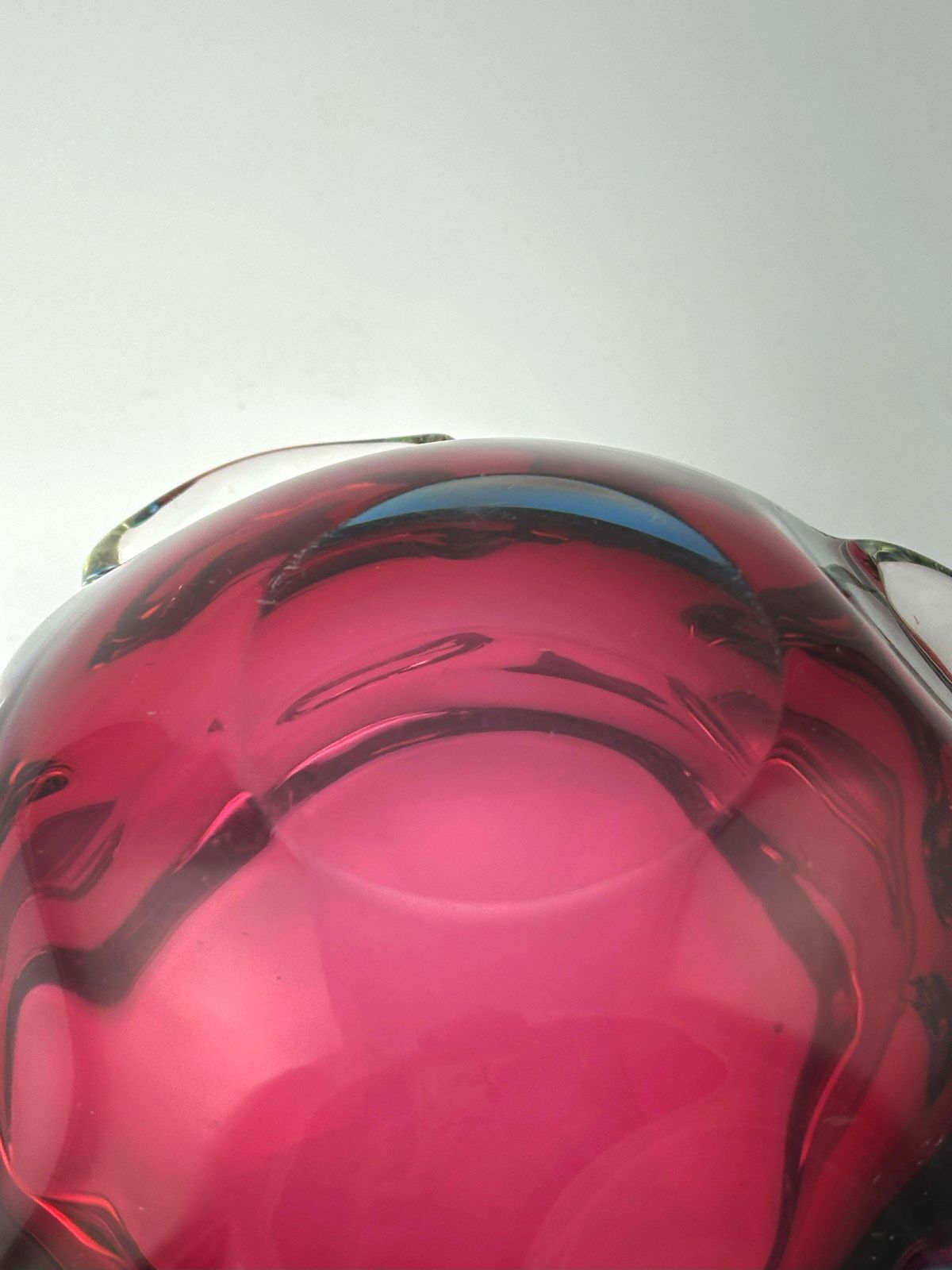 Pink And Blue Murano Sommerso Geode Bowl, Flavio Poli Seguso, Circa 1970s Italy photo 456.0