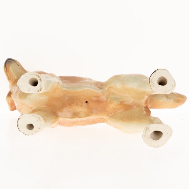 Mid Century English Ceramic Pottery Porcelain Dog Figure photo for sale