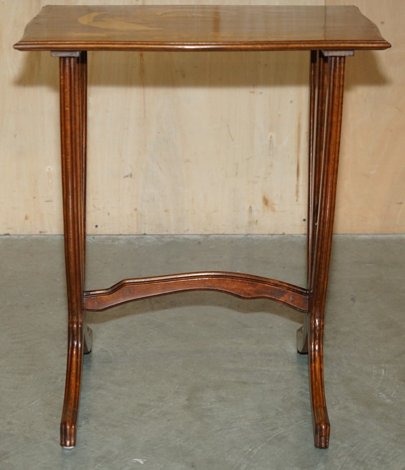 4950.0 Very Rare Emile Galle Romantic Specimen Wood Table "When I Sing, Love Will End" photo