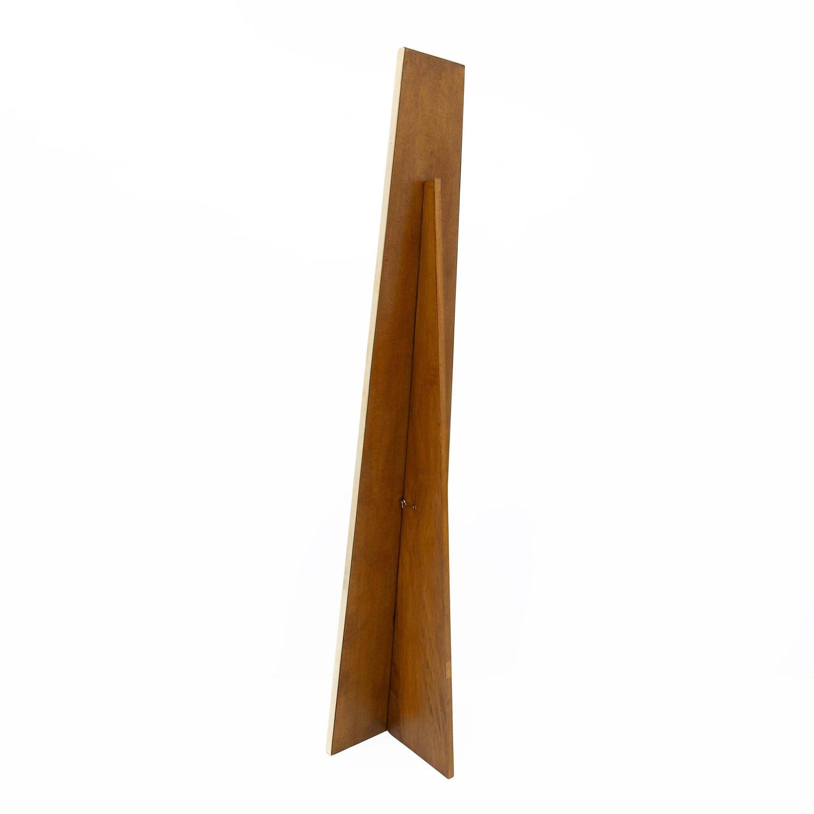 photo furniture Mid Century Modern Brass And Wood Floor Mirror, Italy, 1970s