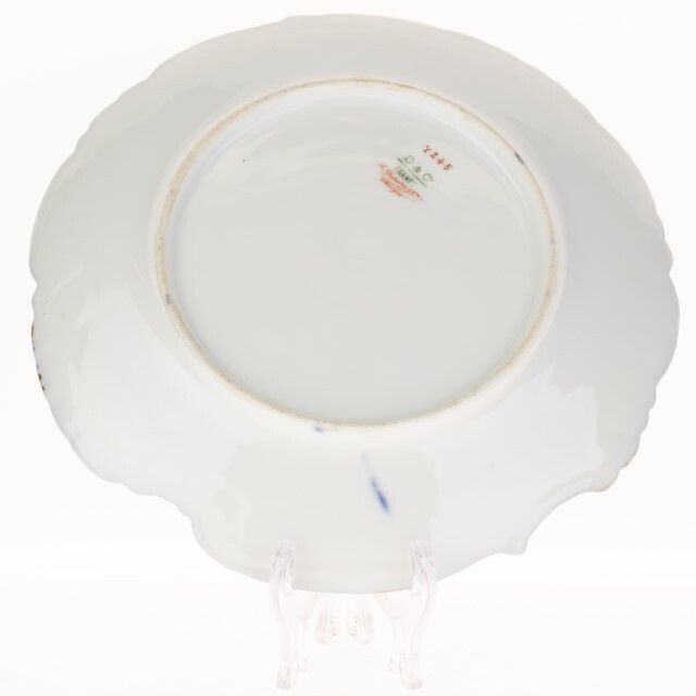 Antique Limoges French Cobalt Porcelain Ceramic Art Nouveau Plate photo furniture