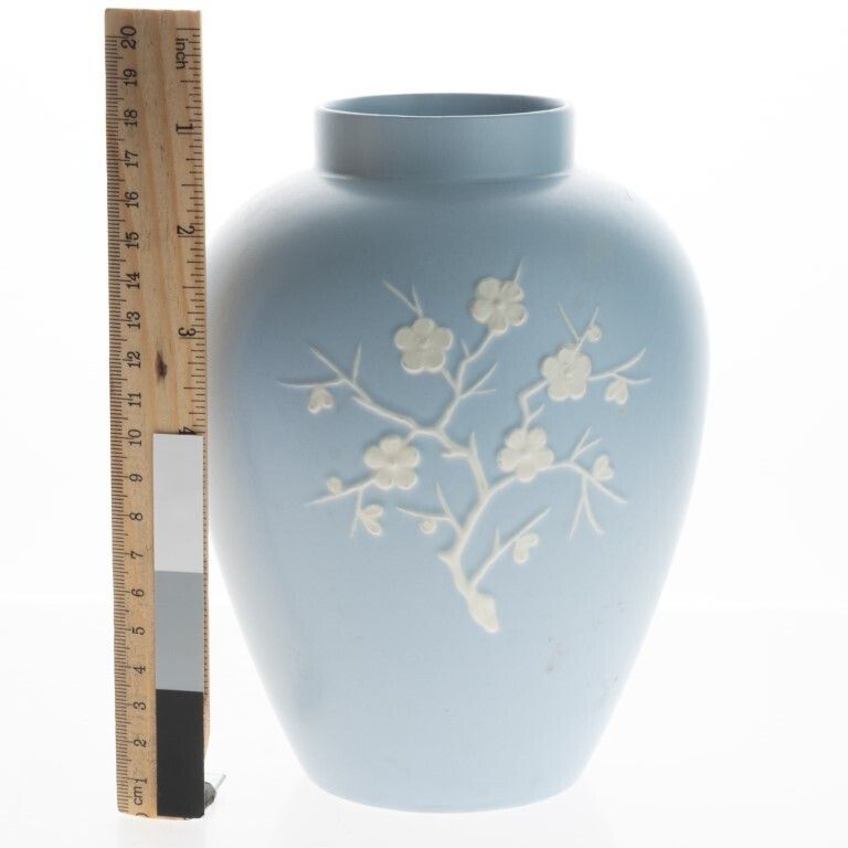 Mid Century Copeland Spode Chinese Prunus Ceramic Porcelain Vase photo for sale