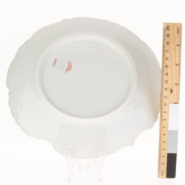 Antique Limoges French Cobalt Porcelain Ceramic Art Nouveau Plate photo for sale