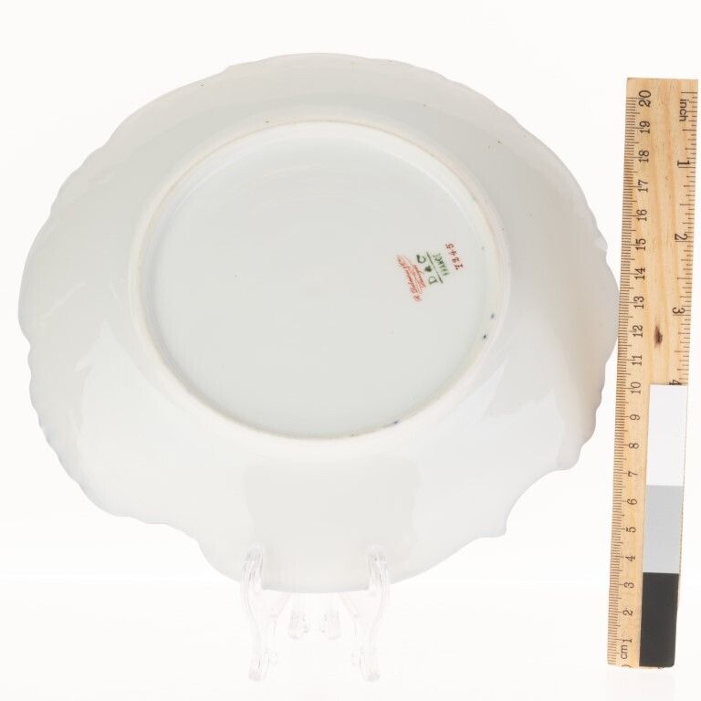 Antique Limoges French Cobalt Porcelain Ceramic Art Nouveau Plate photo for sale