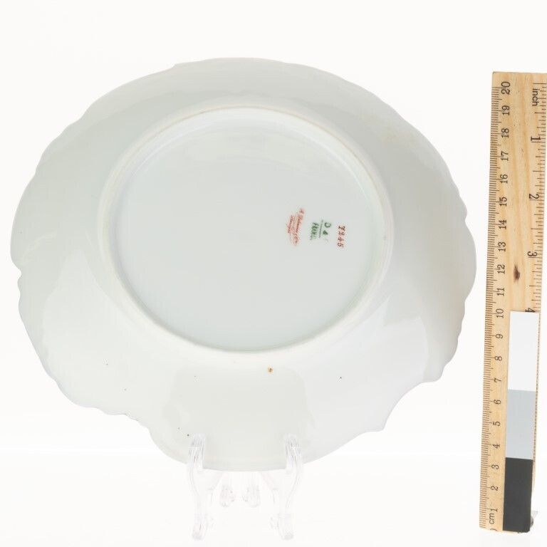 Antique Limoges French Cobalt Porcelain Ceramic Art Nouveau Plate photo for sale