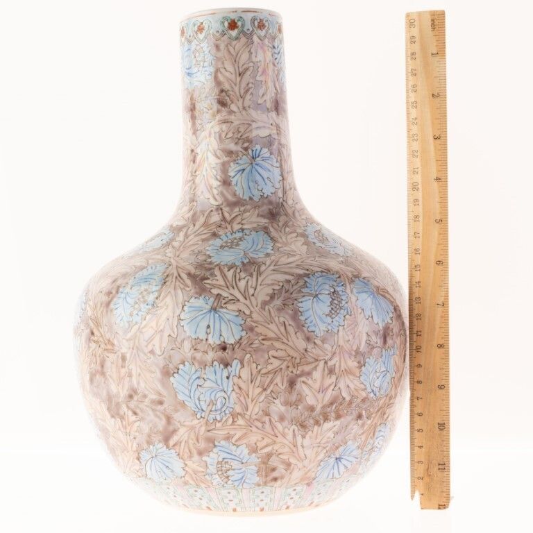 Antique Chinese Hand Painted Porcelain Vase photo for sale