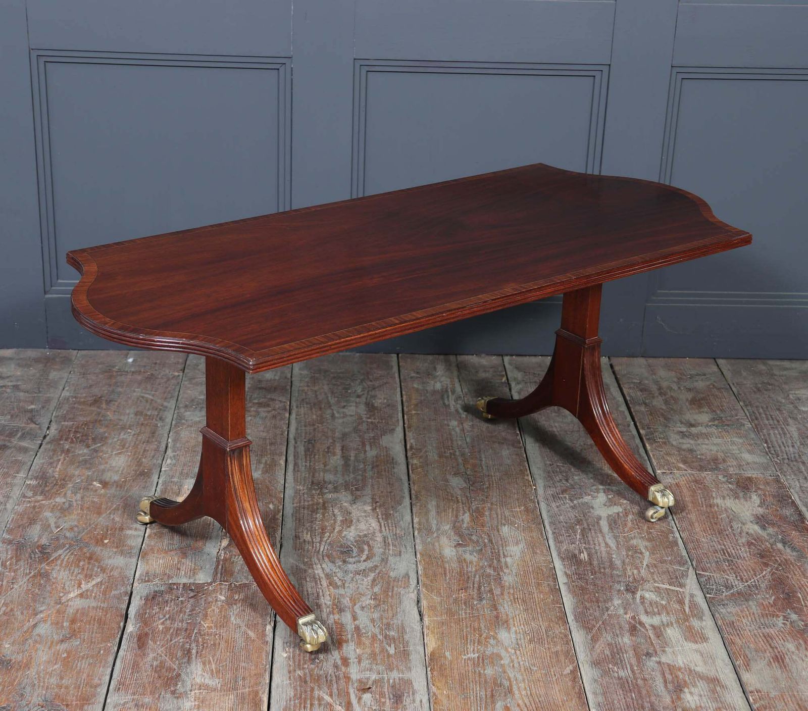 William Tillman Mahogany Coffee Table With Sabre Legs, C. 1960s photo vintage