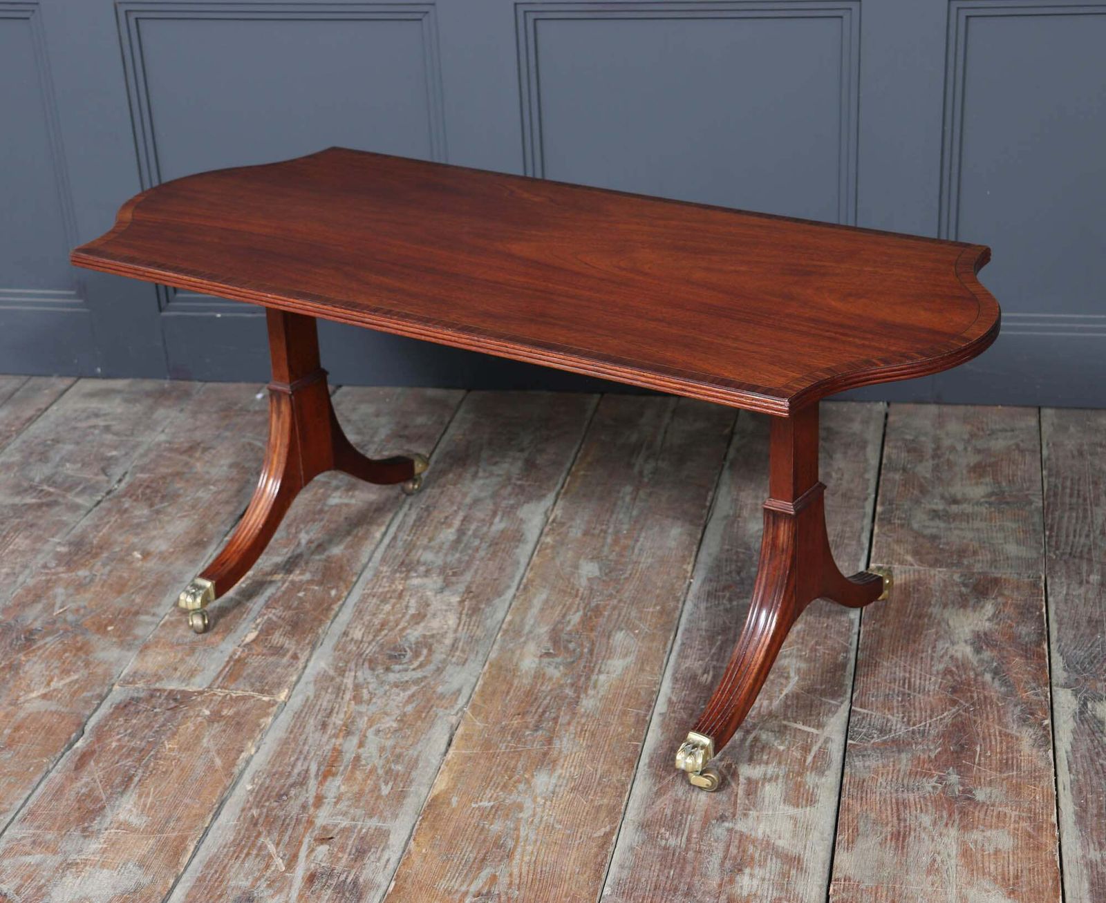 photo for sale William Tillman Mahogany Coffee Table With Sabre Legs, C. 1960s