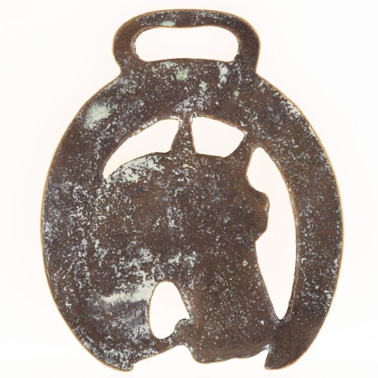 Antique Equestrian Horse Brass Ornament photo furniture
