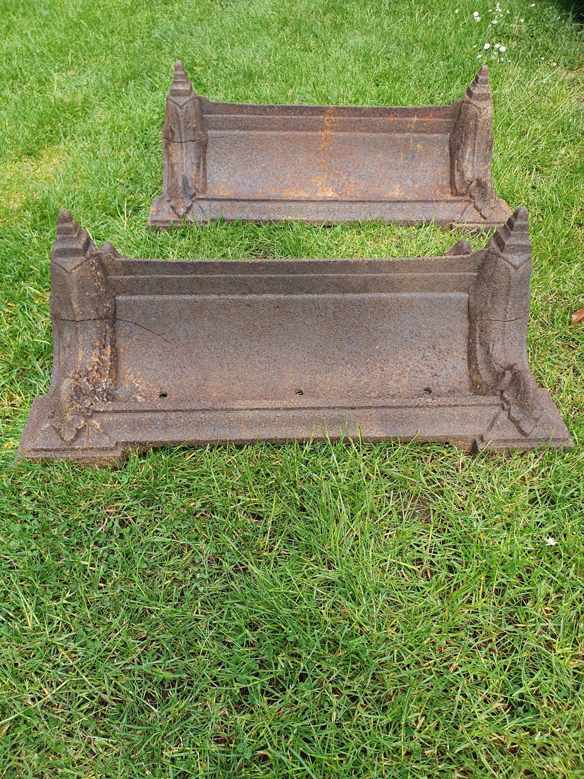 Pair Of 19th Century Country House Large Cast Iron Boot Scrapers photo Home Decor
