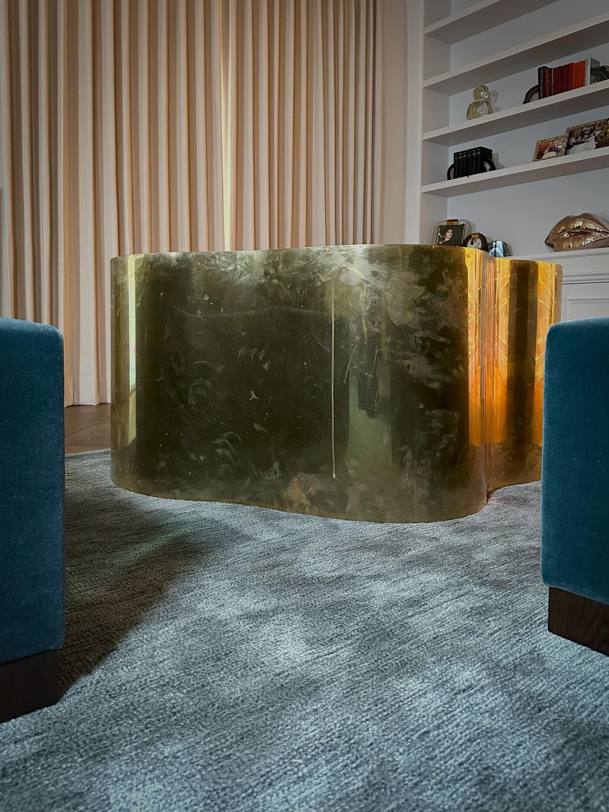 Sculptural Freeform Bronze Table In The Style Of Karl Springer & Silas Seandel, 1980s photo buy