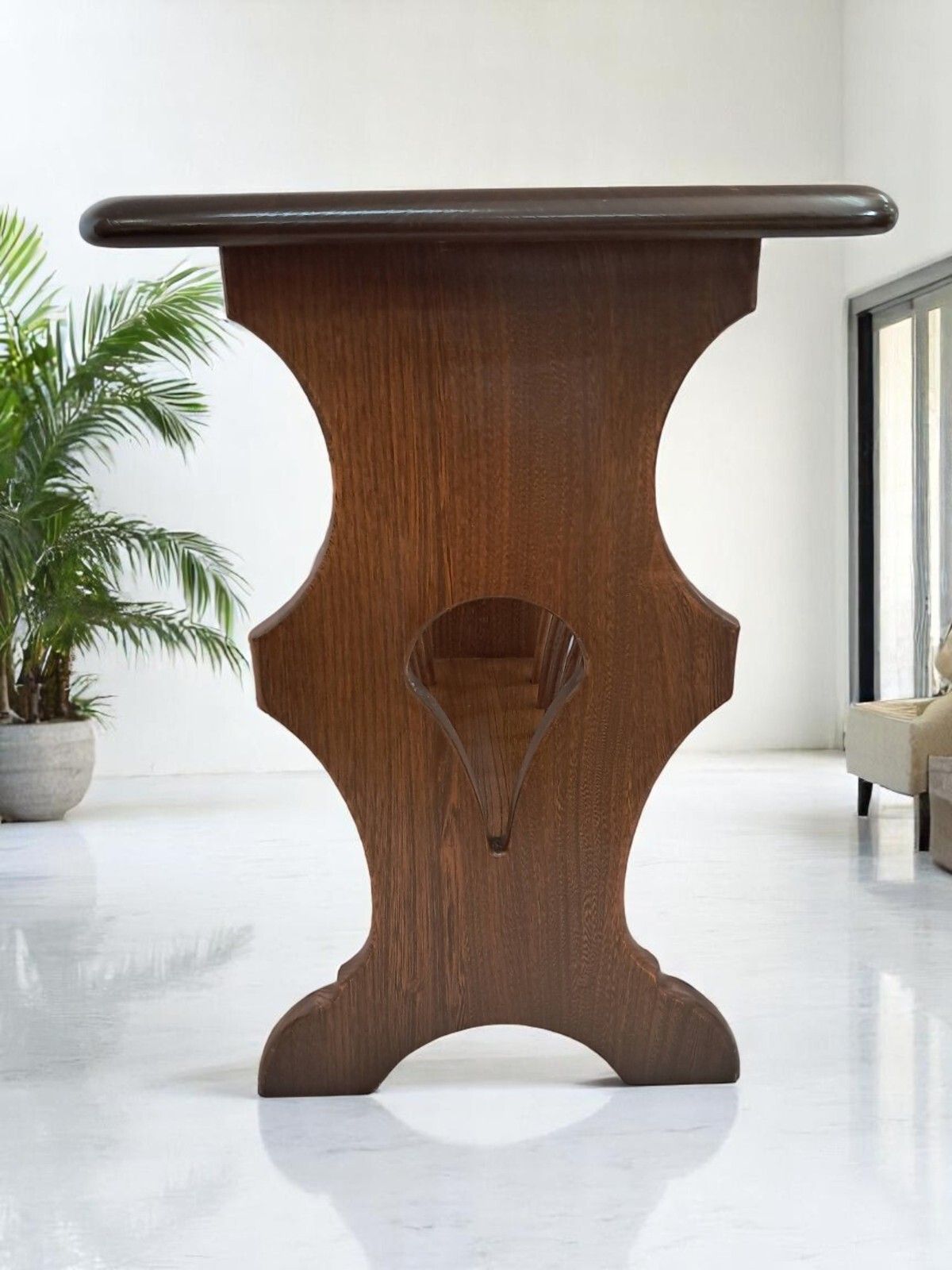 Vintage Ercol Magazine Rack Side Table Solid Elm Chaucer 974 | 1990's Vgc photo vinterior