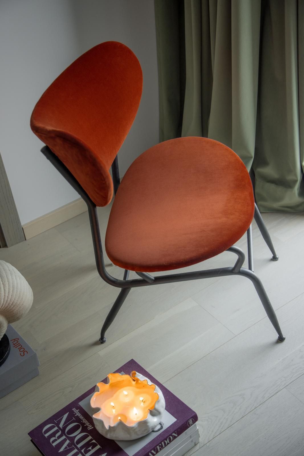 'Burnt Orange' Midcentury Armchair photo vintage