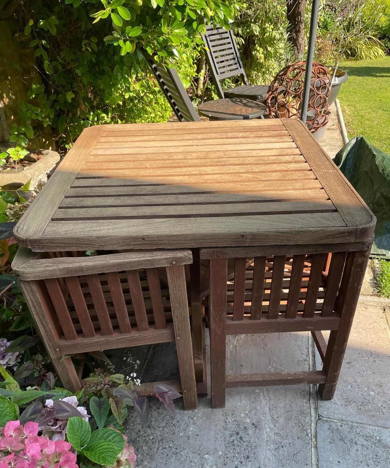 Heals Teak Garden Table And Chairs photo for sale