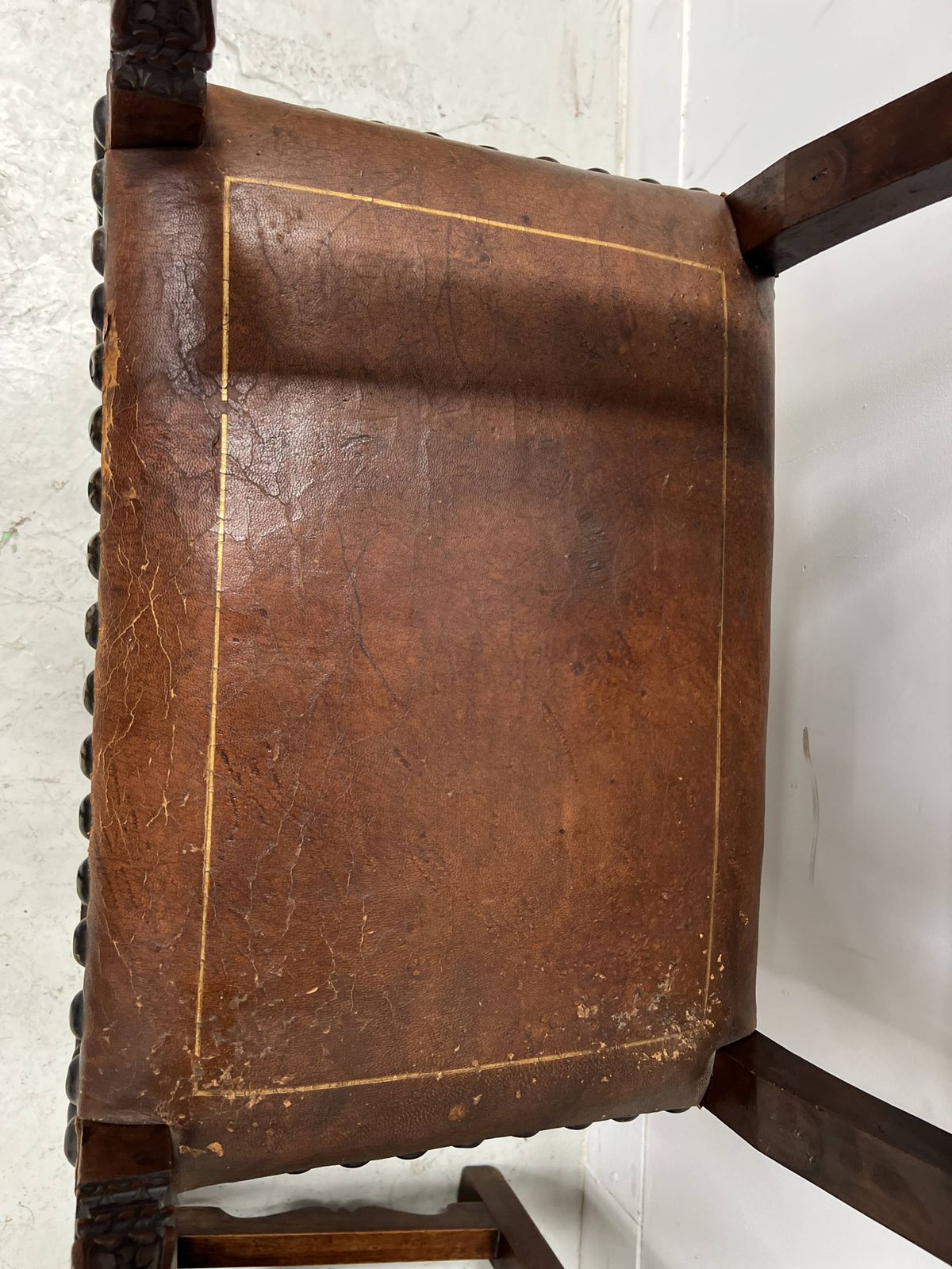 Pair Of Renaissance Style Armchairs In Walnut, 20th Century photo vintage