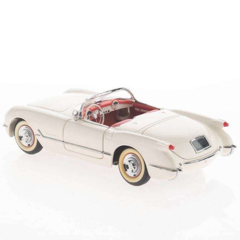 1:24 Scale 1953 White & Red Interior Chevrolet Corvette Diecast Franklin Mint Precision Model Vehicle photo furniture