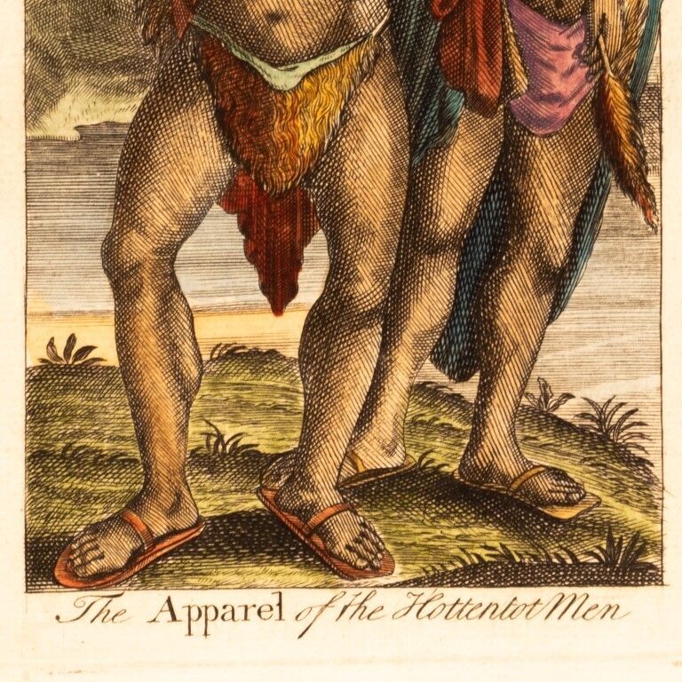The Apparel Of Hottentot Men Antique Engraving 18th Century photo furniture
