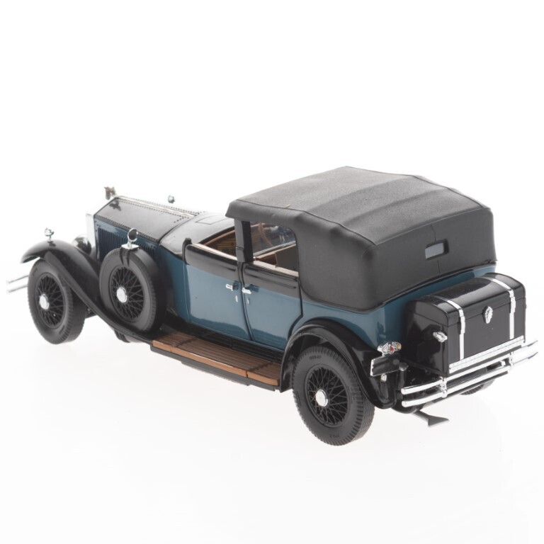 1:24 Scale 1929 Blue Rolls Royce Phantom I Cabriolet De Ville Diecast Franklin Mint Precision Model Vehicle photo furniture