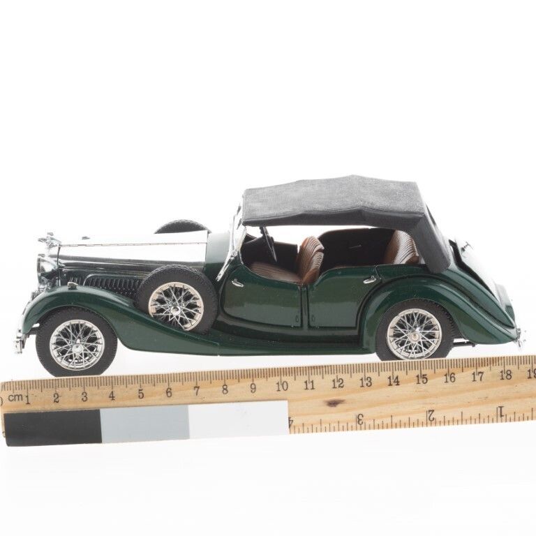 1:24 Scale 1938 Green & Chrome Alvis 4.3 Litre Convertible Diecast Franklin Mint Precision Model Vehicle photo for sale