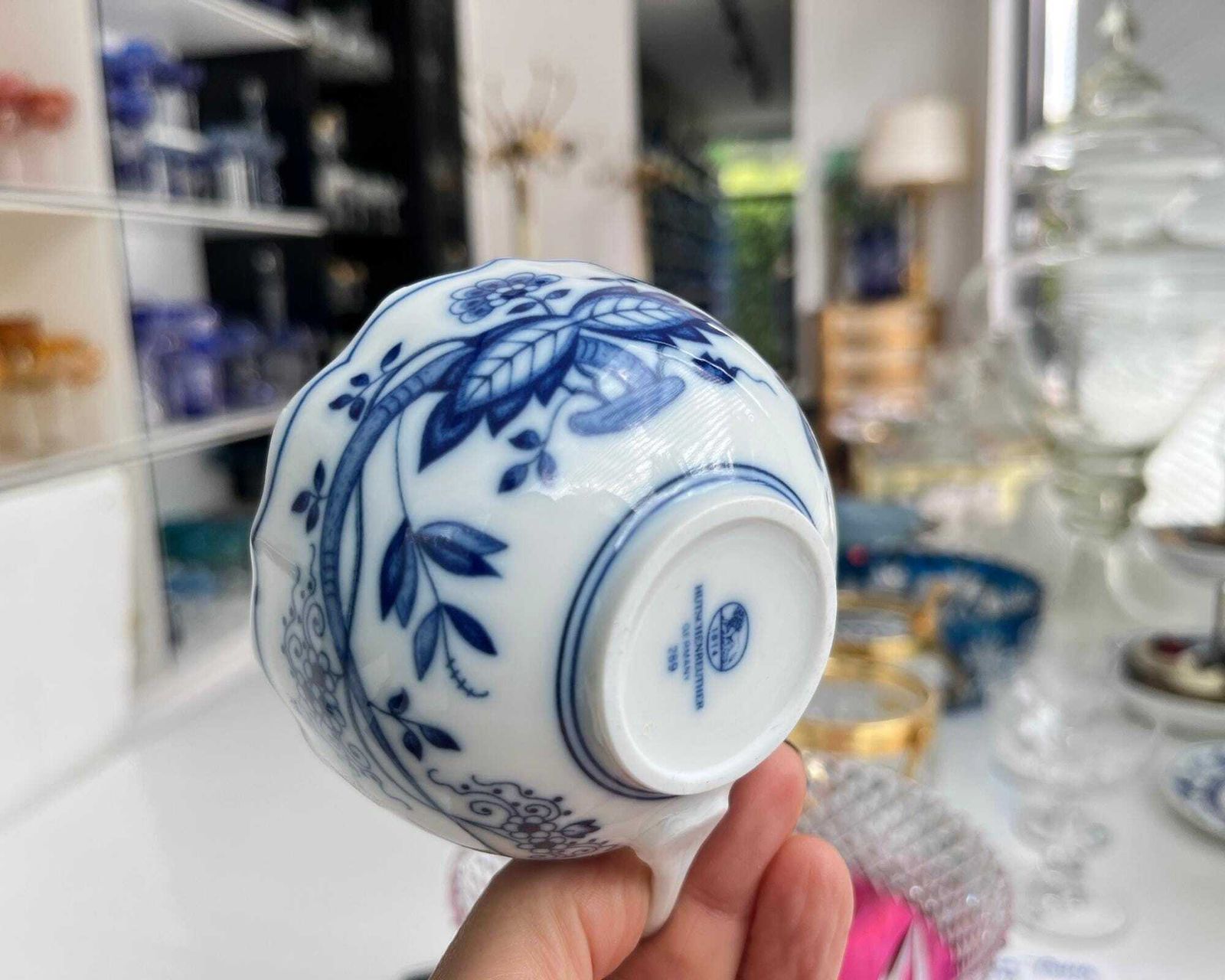 Blauw Uien Vintage Theekopje En Schotel | (6) Hutschenreuther photo vinterior