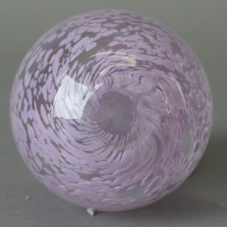 Mid Century Mottled Pink Glass Paperweight photo for sale