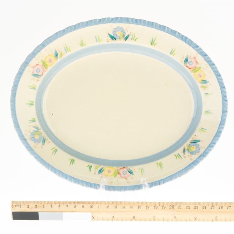 Antique Staffordshire New Hall Porcelain Ceramic Pottery Oval Tray photo for sale