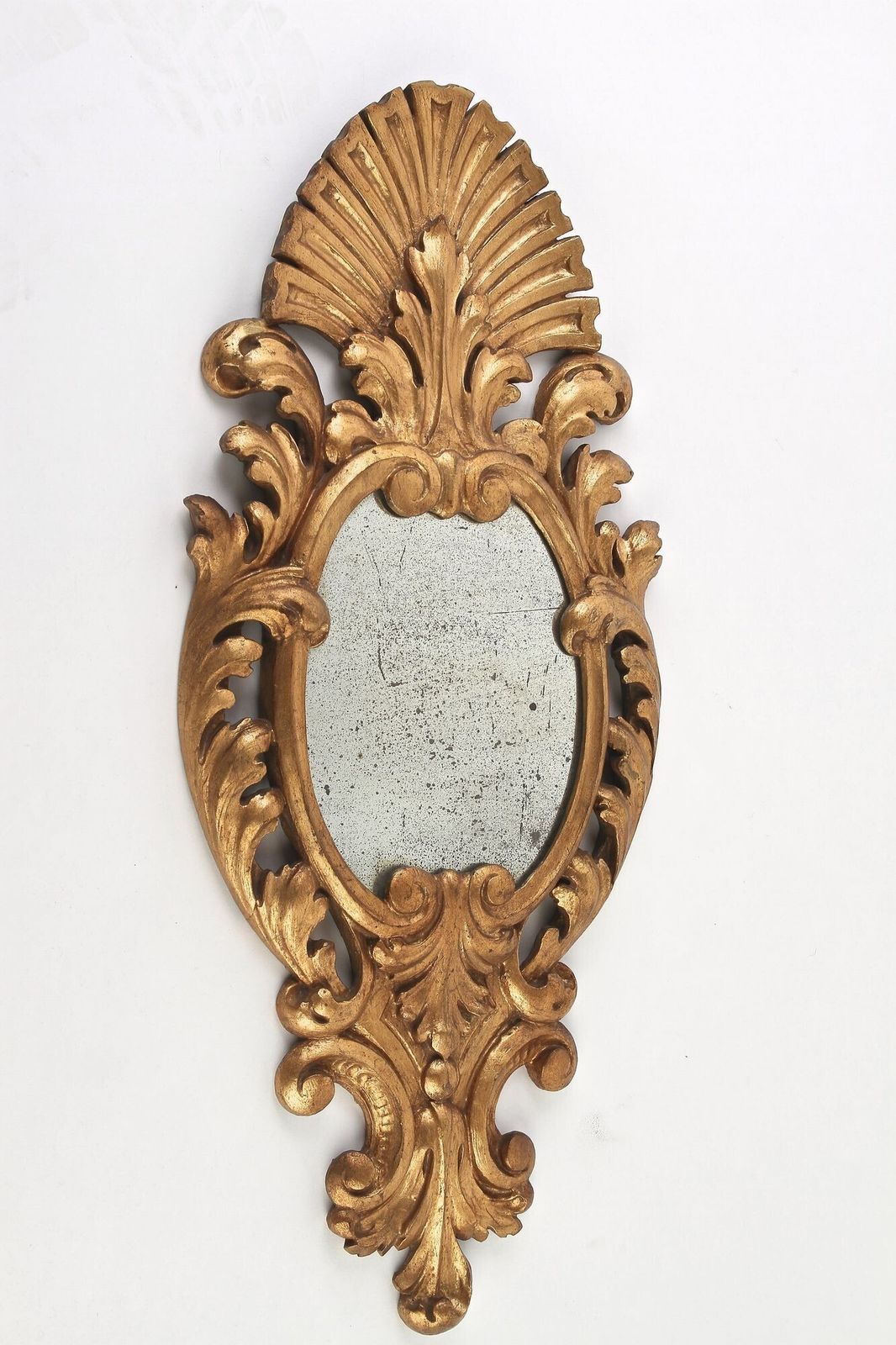 3130.0 Pair Of 19th Century Italian Gilt Wall Mirrors, Handcarved   It Ca. 1850 photo