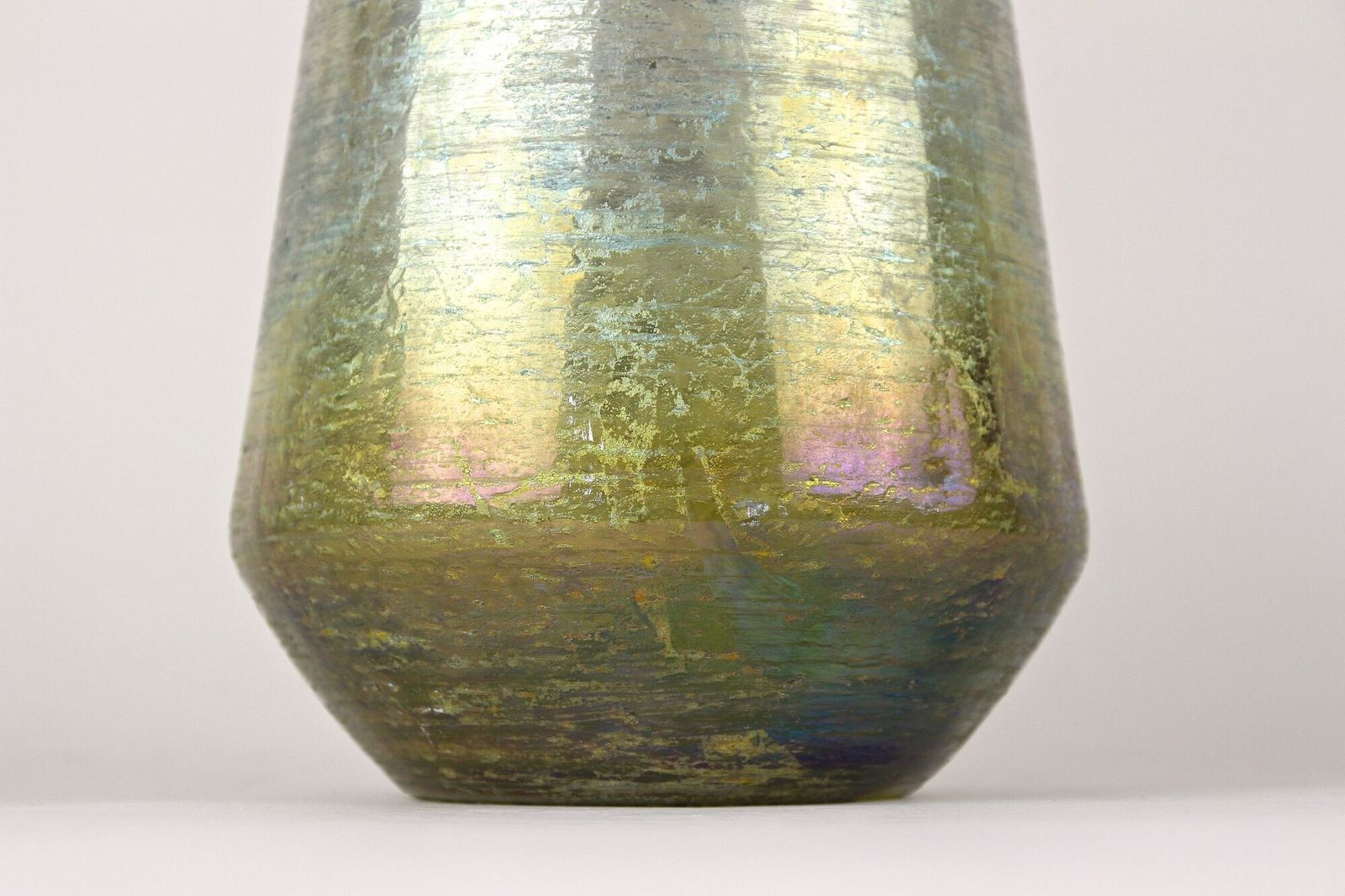 20th Century Art Nouveau Glass Vase, Iridescent   Bohemia Ca. 1910 photo 595.0