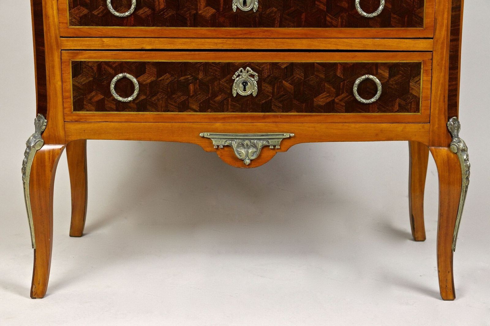 19th Century Marquetry Chest Of Drawers, Transitional Style, France Ca. 1870 photo 5900.0