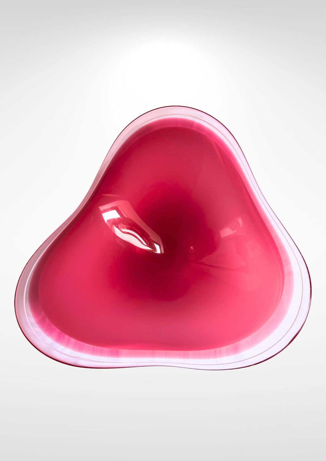 photo furniture Paul Kedelv For Flygfors Sweden 'Coquille' Huge 6kg Centrepiece Pink Bowl Signed