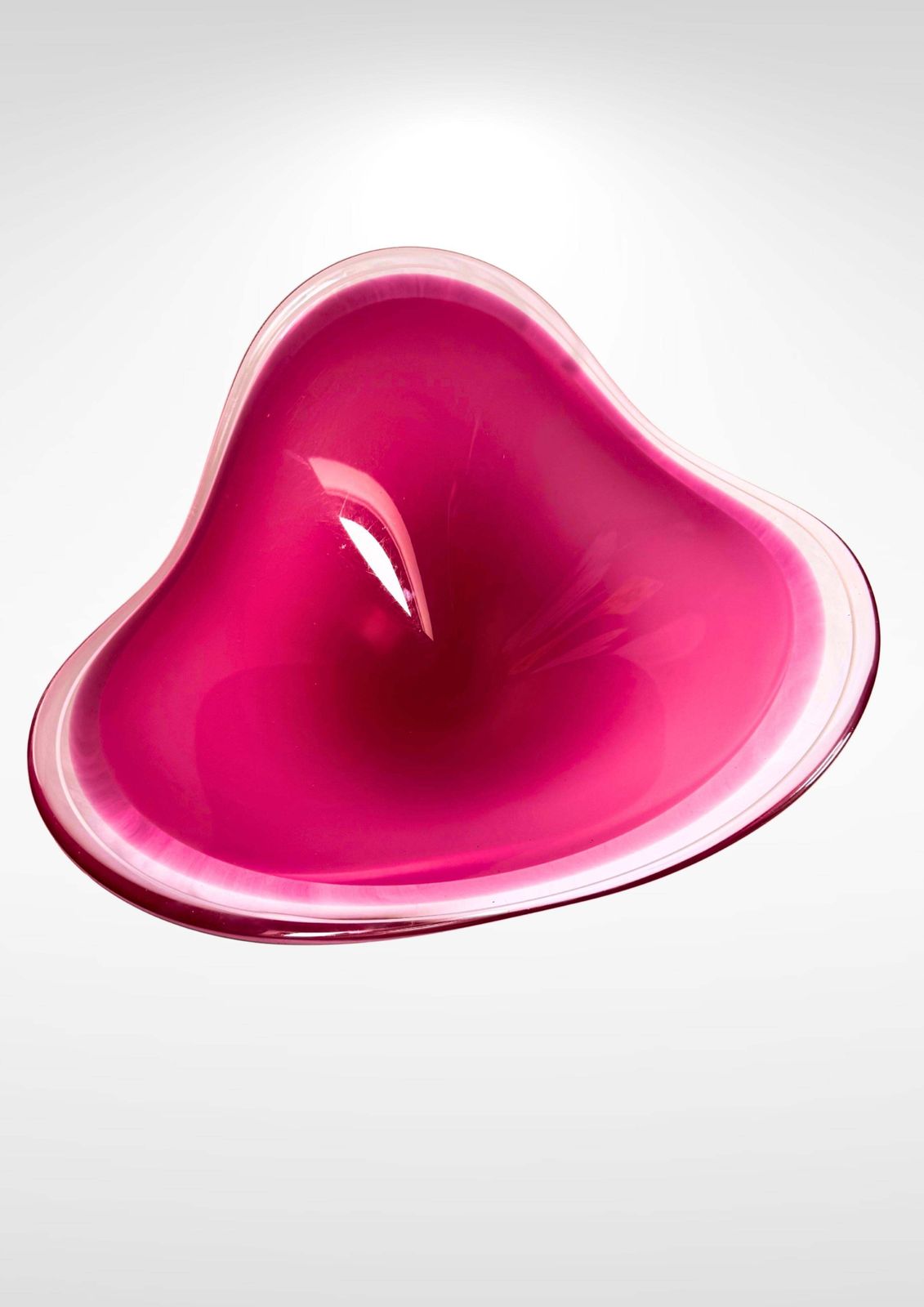 photo for sale Paul Kedelv For Flygfors Sweden 'Coquille' Huge 6kg Centrepiece Pink Bowl Signed