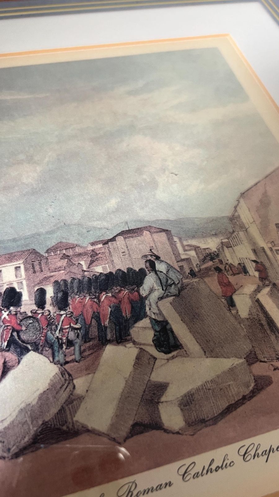 Vintage Reproduction Of 1846 Hong Kong Street Scene By Murdoch Bruce, Lithograph By Andrew Maclure photo buy