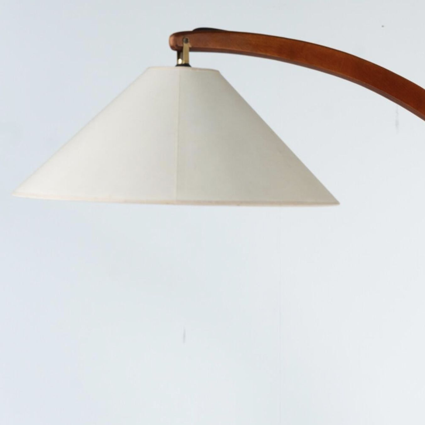 Mid Century Modern Wooden Arc Floor Lamp, Italy, 1960s photo for sale
