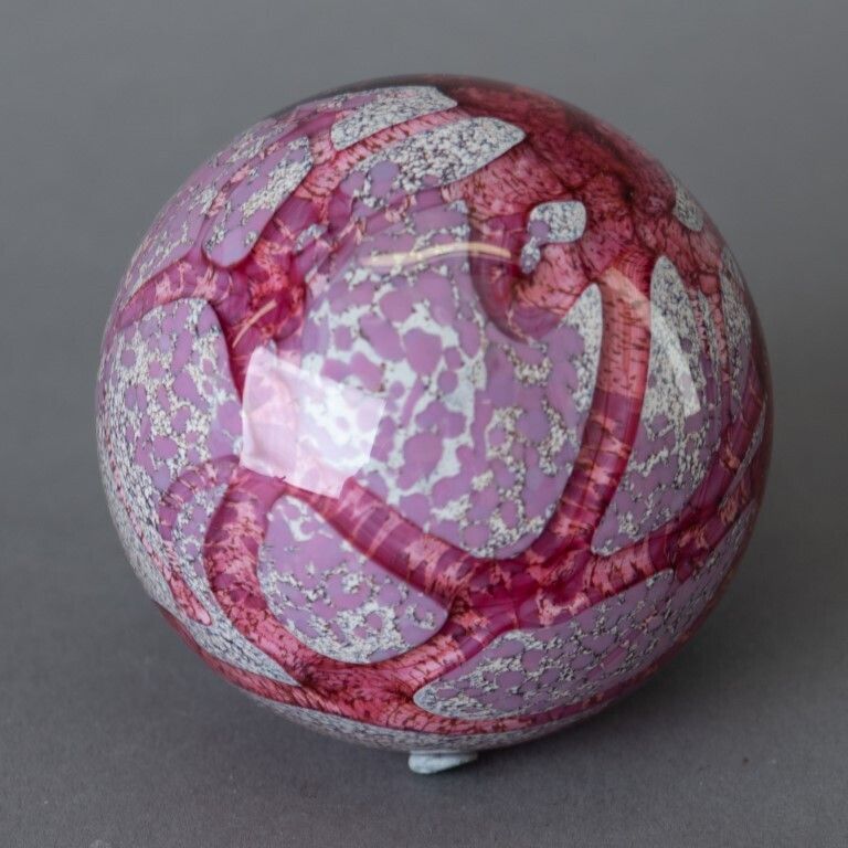 Mid Century Guernsey Island Studio Hand Blown Glass Paperweight photo furniture