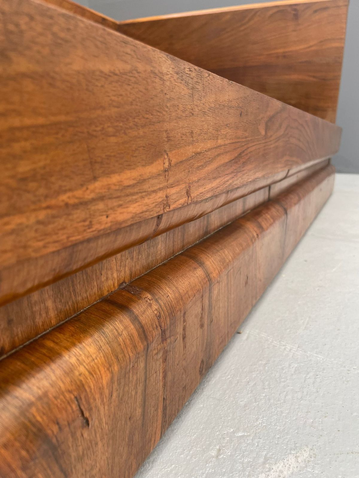 Czechoslovakian Art Deco Walnut Storage Sofa, 1930s photo furniture