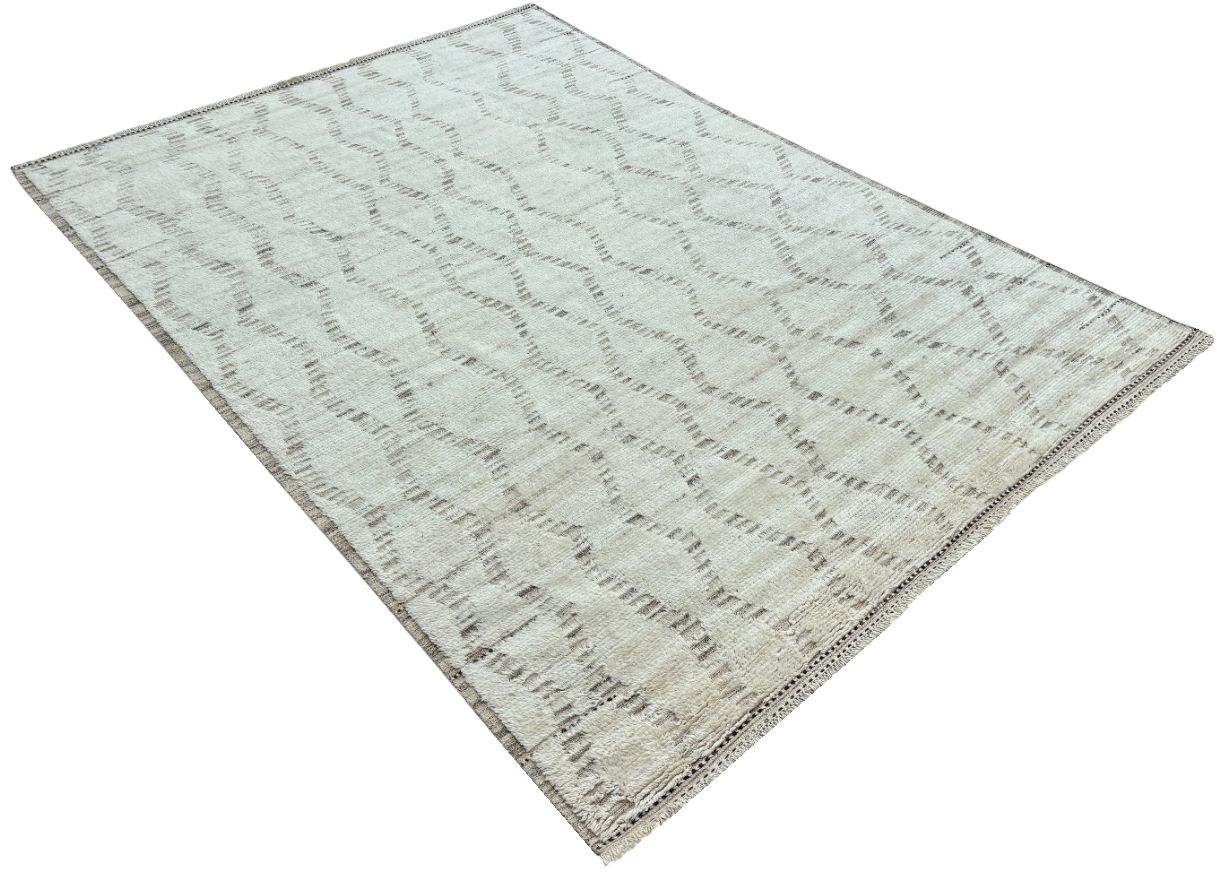 305x427 Cm Hand Knotted Moroccan Style Area Rug. 100% Natural Wool. Vintage Oversize Carpet 10x14 Ft photo for sale