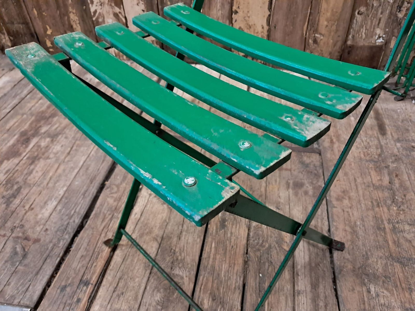 Folding Slatted Bistro Chairs photo buy