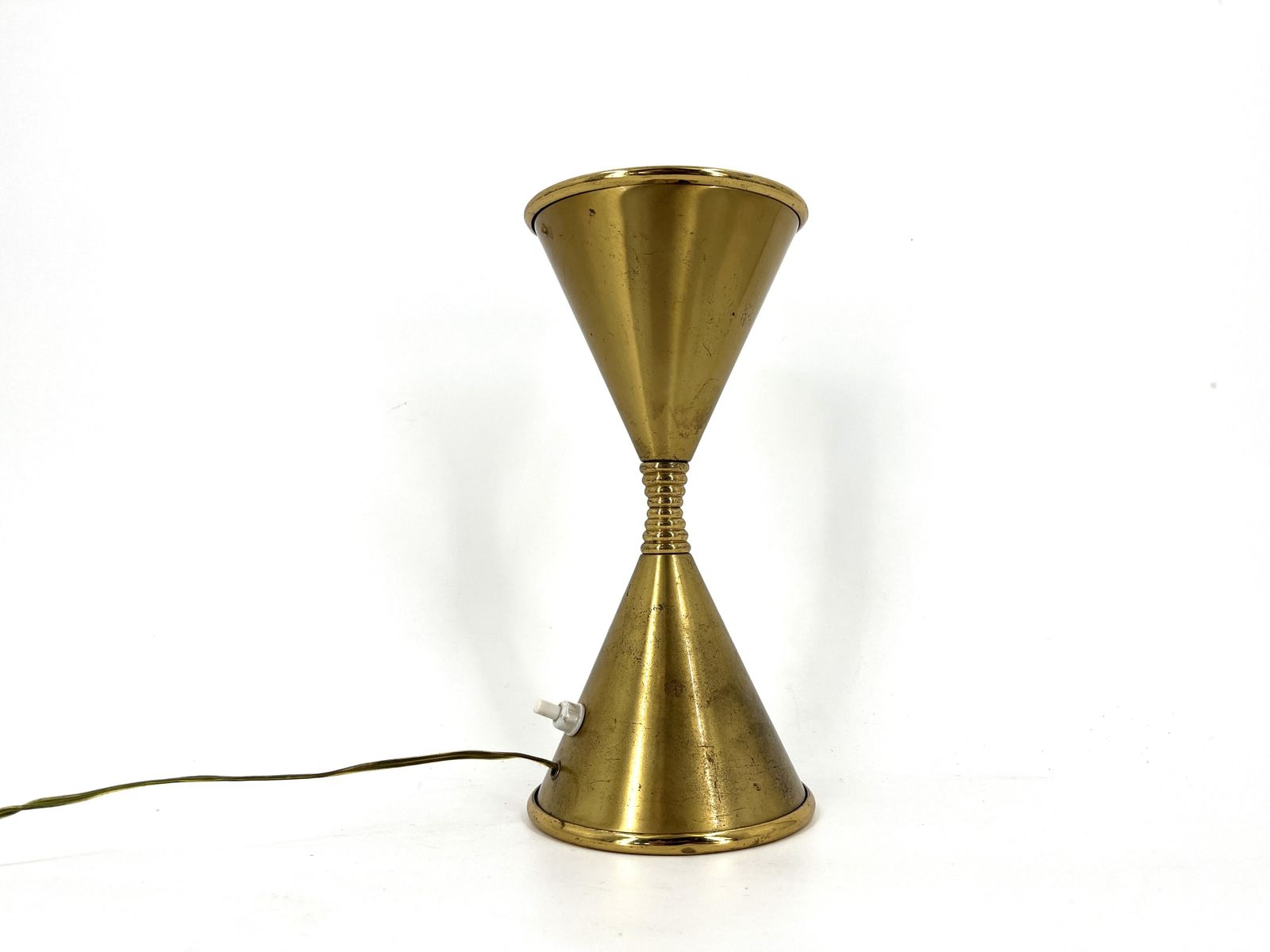 Mid Century Brass Table Lamp Model Clessidra By Angelo Lelli For Arredoluce, 1960s photo buy