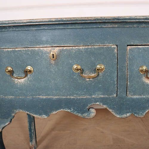 English Painted Dresser Base, 1700s photo vinterior