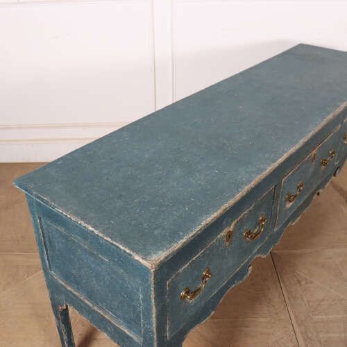 Furniture English Painted Dresser Base, 1700s photo