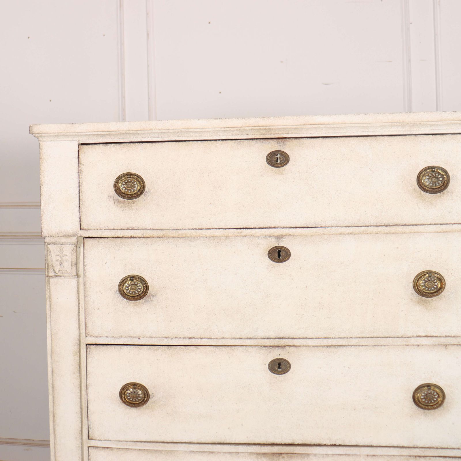 Dutch Painted Tall Boy Chest Of Drawers photo furniture