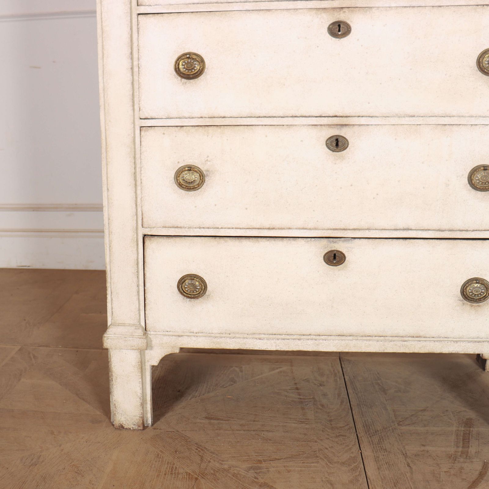 Dutch Painted Tall Boy Chest Of Drawers photo Furniture