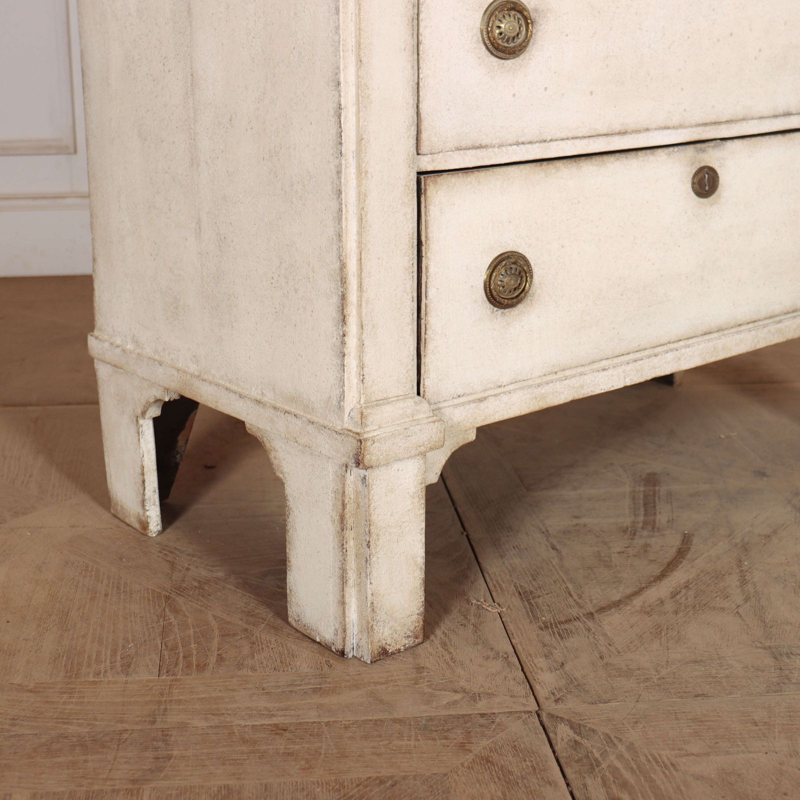 photo for sale Dutch Painted Tall Boy Chest Of Drawers