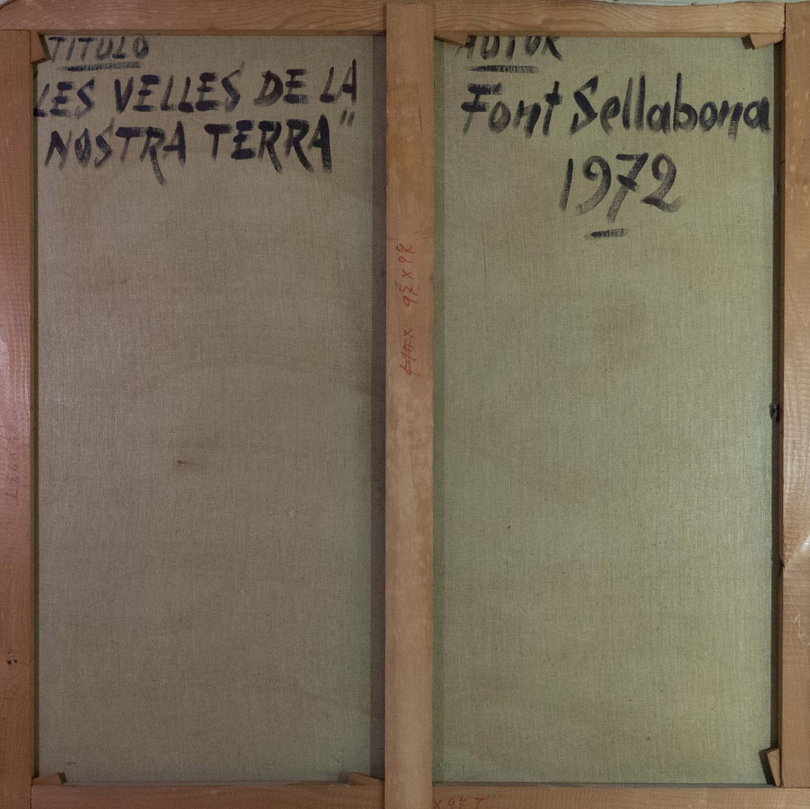 Les Velles De La Nostra Terra – Vintage Olieverfschilderij Uit 1972 Door Font Sellabona photo buy