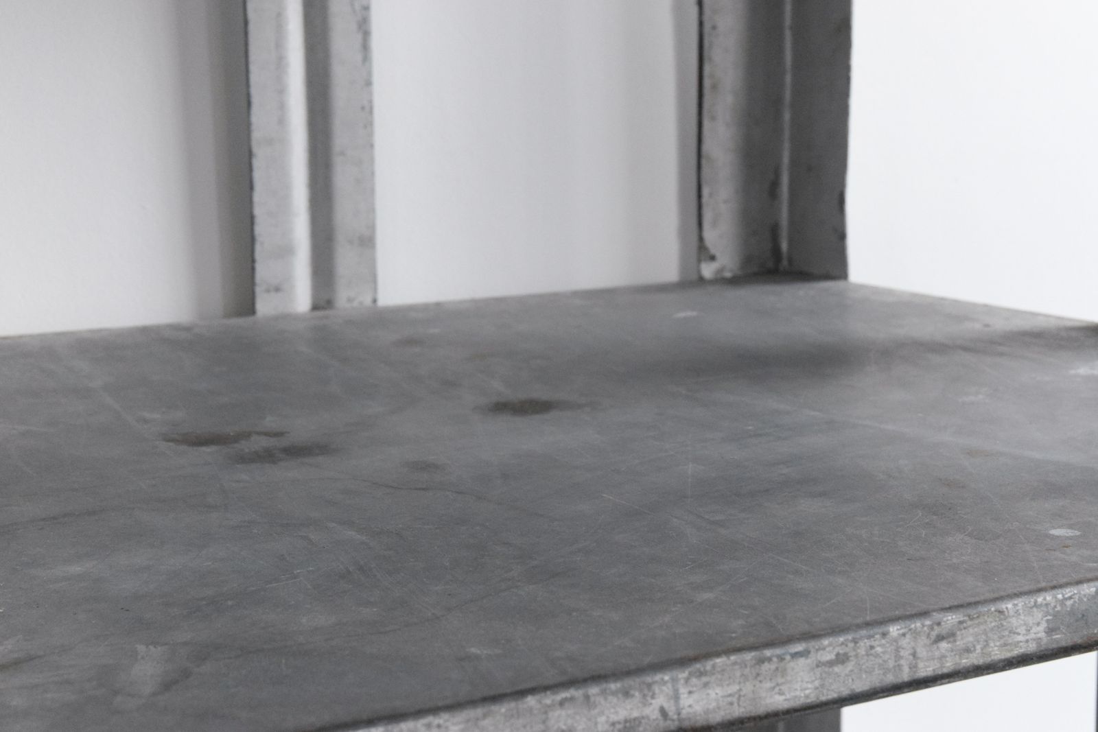 Vintage Galvanised Metal Factory Shelves On Castors photo buy