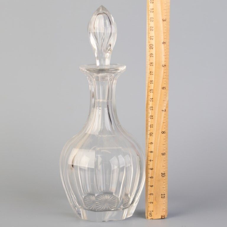 Antique Crystal Glass Decanter Liqueur Bottle photo for sale